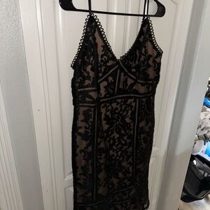 Lulus Elegant Black Lace Dress